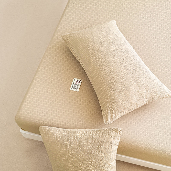 91家纺网 家纺一手货源 找家纺 贝扬思家纺 2026新款高品质A类泡芙纱纯色单床笠系列-110g CL-卡其