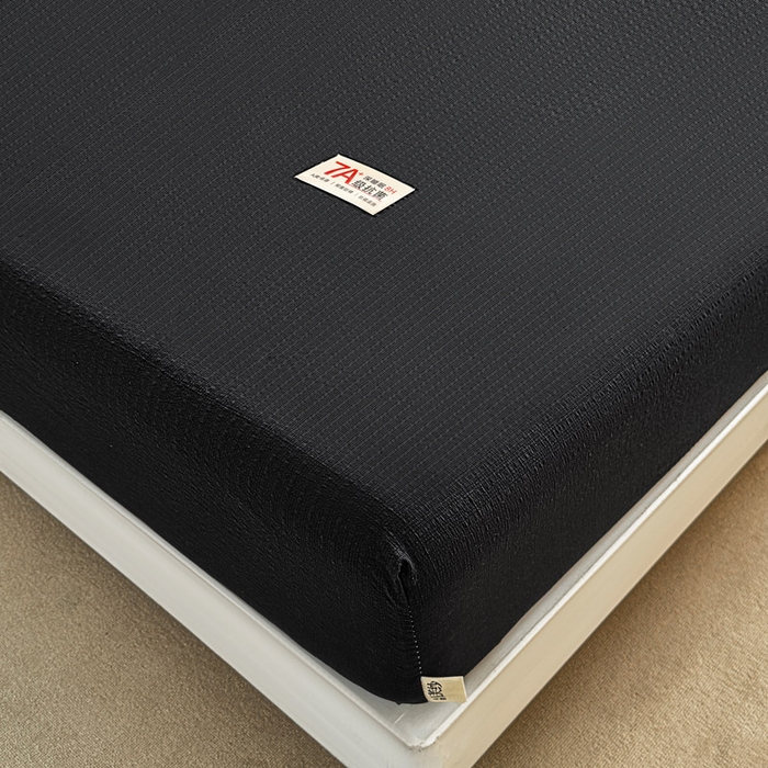 91家纺网 家纺一手货源 找家纺 贝扬思家纺 2026新款高品质A类泡芙纱纯色单床笠系列-110g CL-黑色