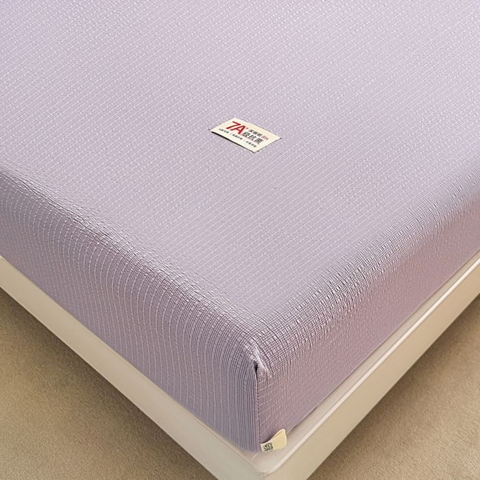 91家纺网 家纺一手货源 找家纺 贝扬思家纺 2026新款高品质A类泡芙纱纯色单床笠系列-110g CL-浅紫