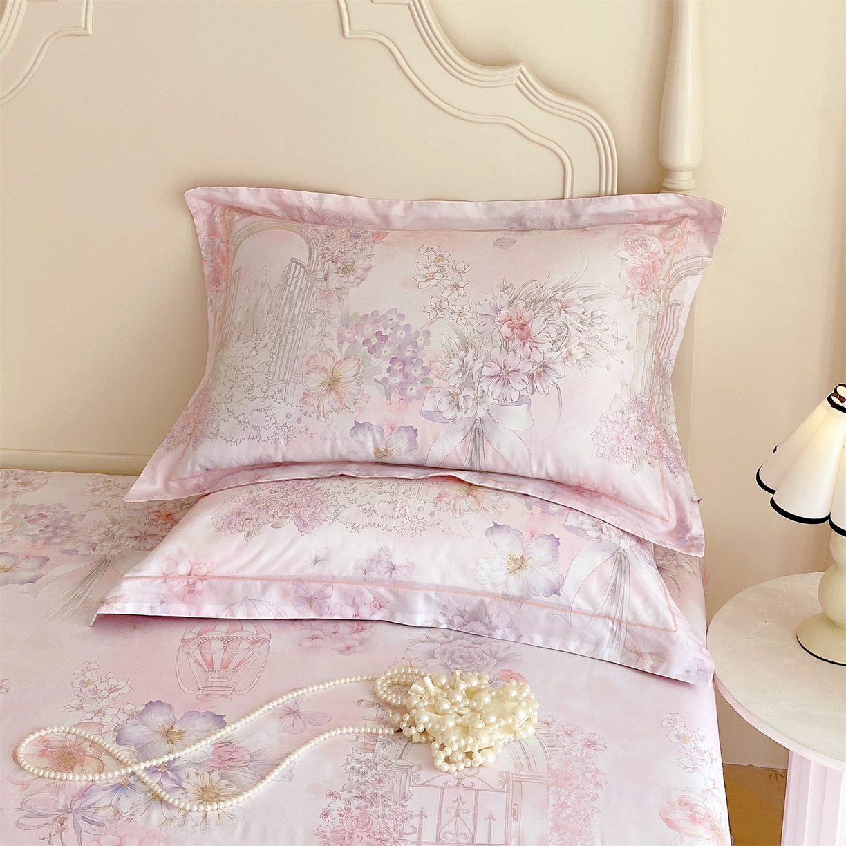 91家纺网 家纺一手货源 找家纺 （总）宝齐莱家纺 2026新款全棉纯棉活性印花单枕套枕套单件