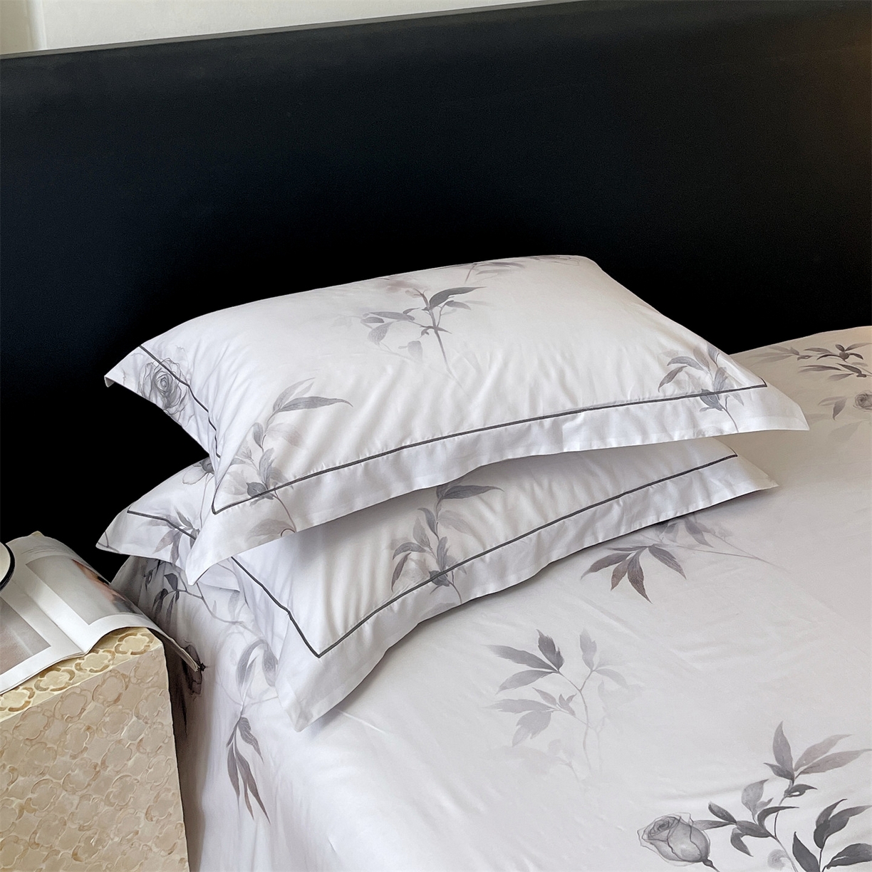 91家纺网 家纺一手货源 找家纺 宝齐莱家纺 2026新款全棉纯棉活性印花单枕套枕套单件 玫瑰的故事