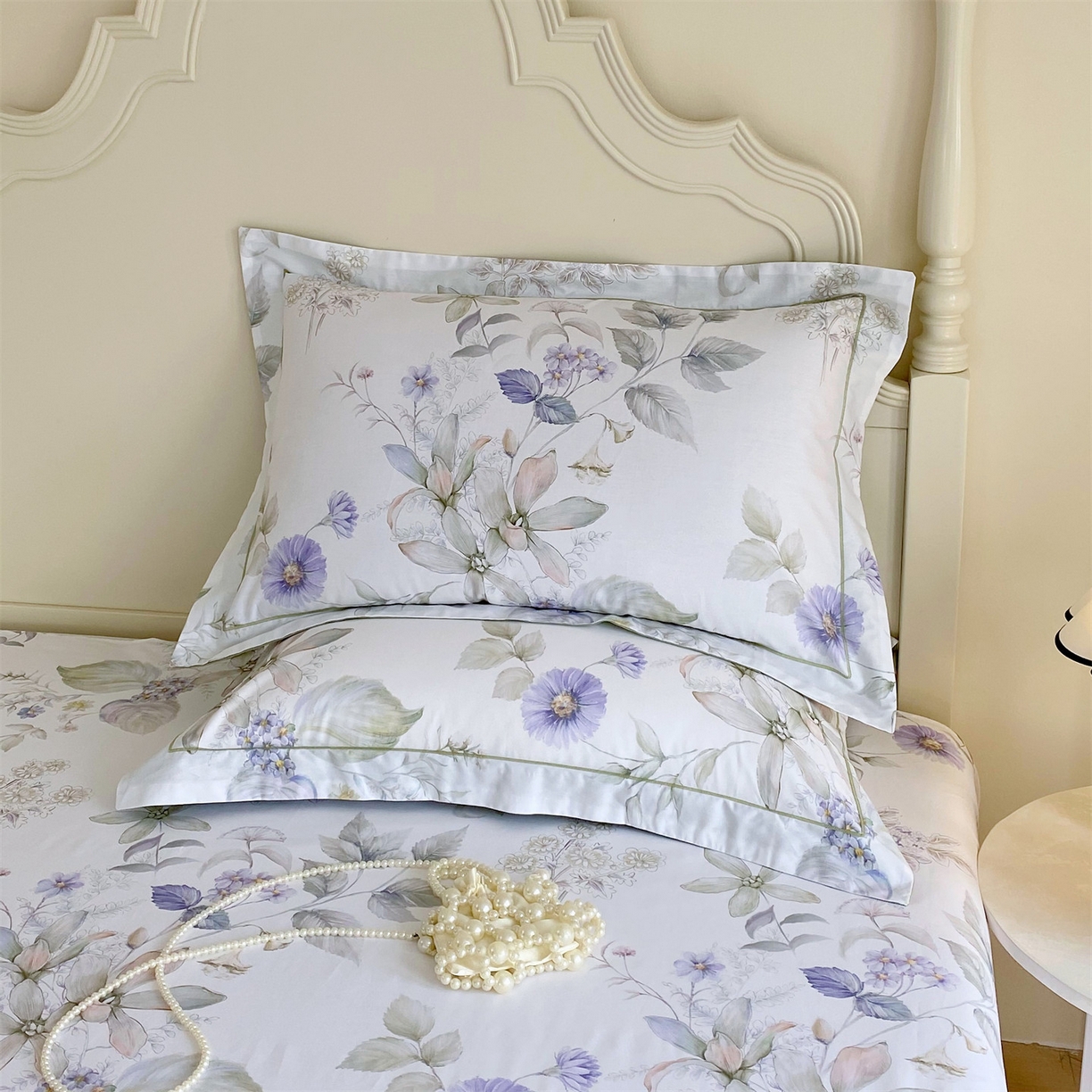 91家纺网 家纺一手货源 找家纺 宝齐莱家纺 2026新款全棉纯棉活性印花单枕套枕套单件 浪漫花季