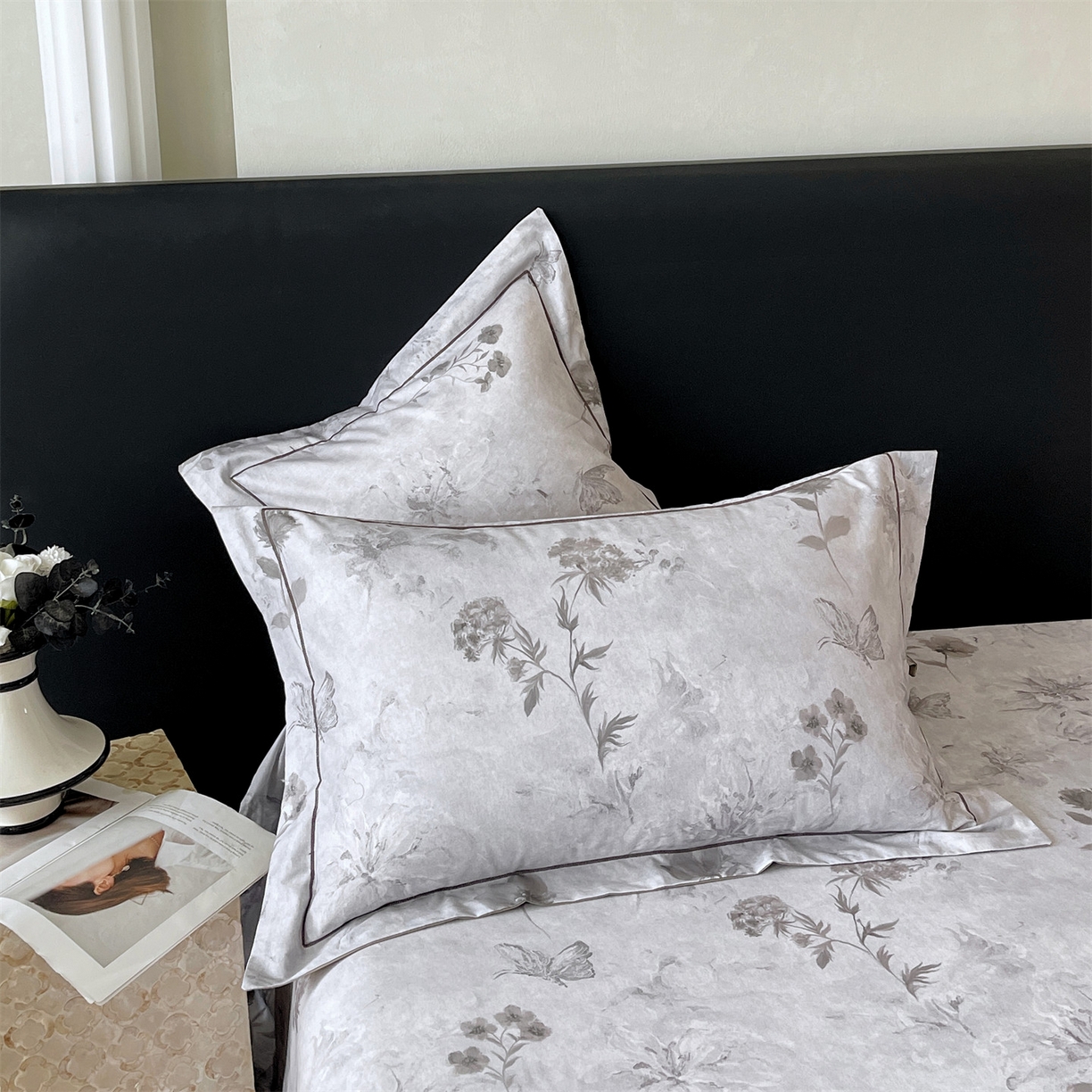 91家纺网 家纺一手货源 找家纺 宝齐莱家纺 2026新款全棉纯棉活性印花单枕套枕套单件 忆江南