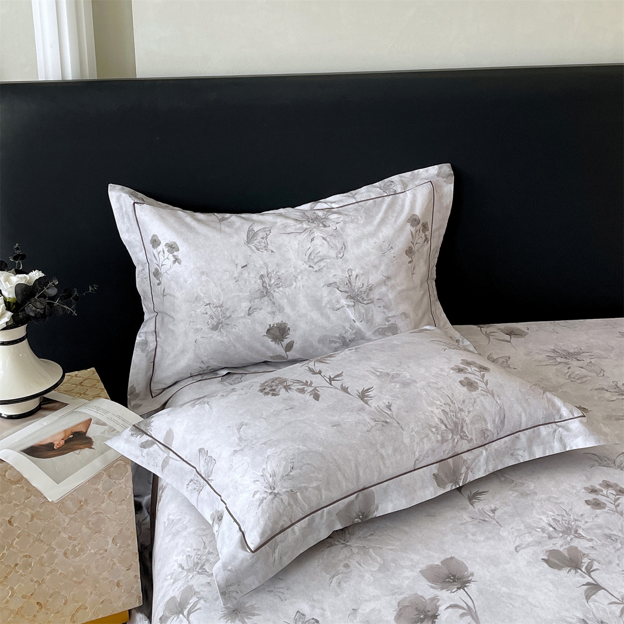 91家纺网 家纺一手货源 找家纺 宝齐莱家纺 2026新款全棉纯棉活性印花单枕套枕套单件 忆江南