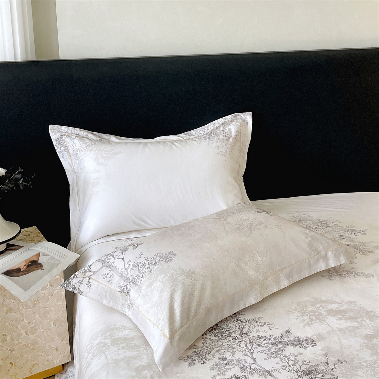 91家纺网 家纺一手货源 找家纺 宝齐莱家纺 2026新款全棉纯棉活性印花单枕套枕套单件 月光森林