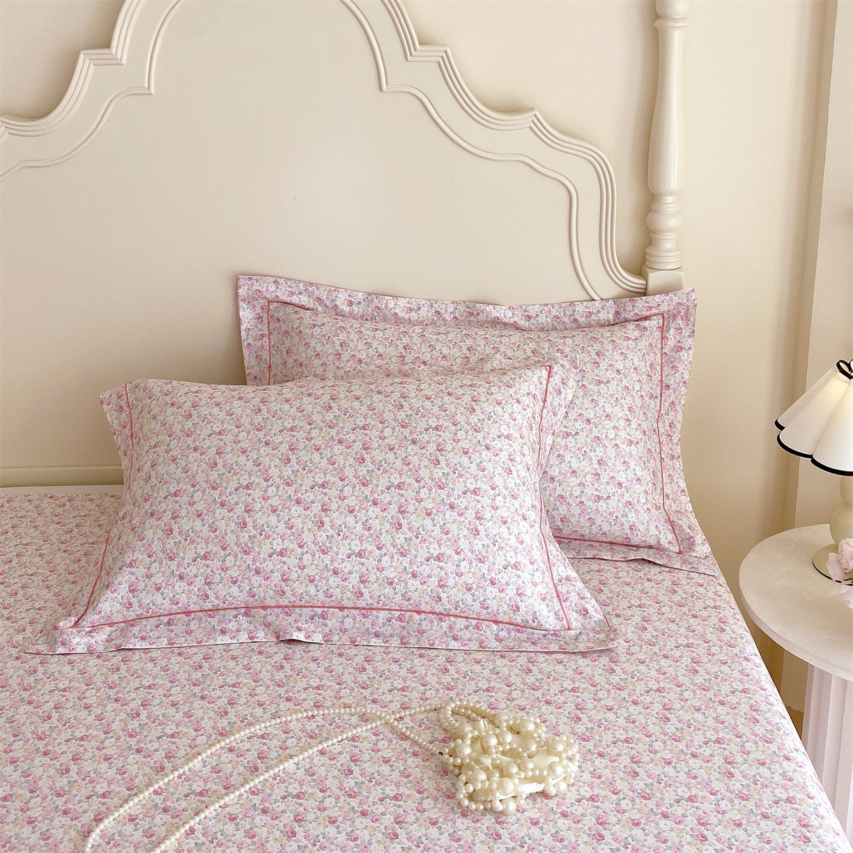 宝齐莱家纺 2026新款全棉纯棉活性印花单枕套枕套单件 花姿漫