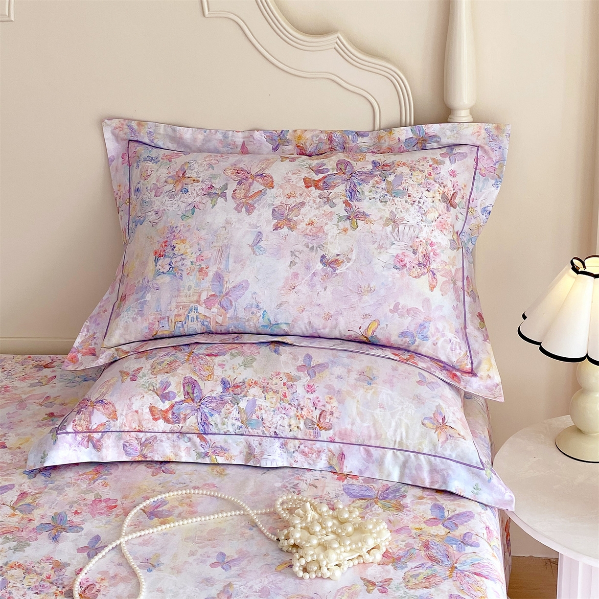 91家纺网 家纺一手货源 找家纺 宝齐莱家纺 2026新款全棉纯棉活性印花单枕套枕套单件 梦幻城堡