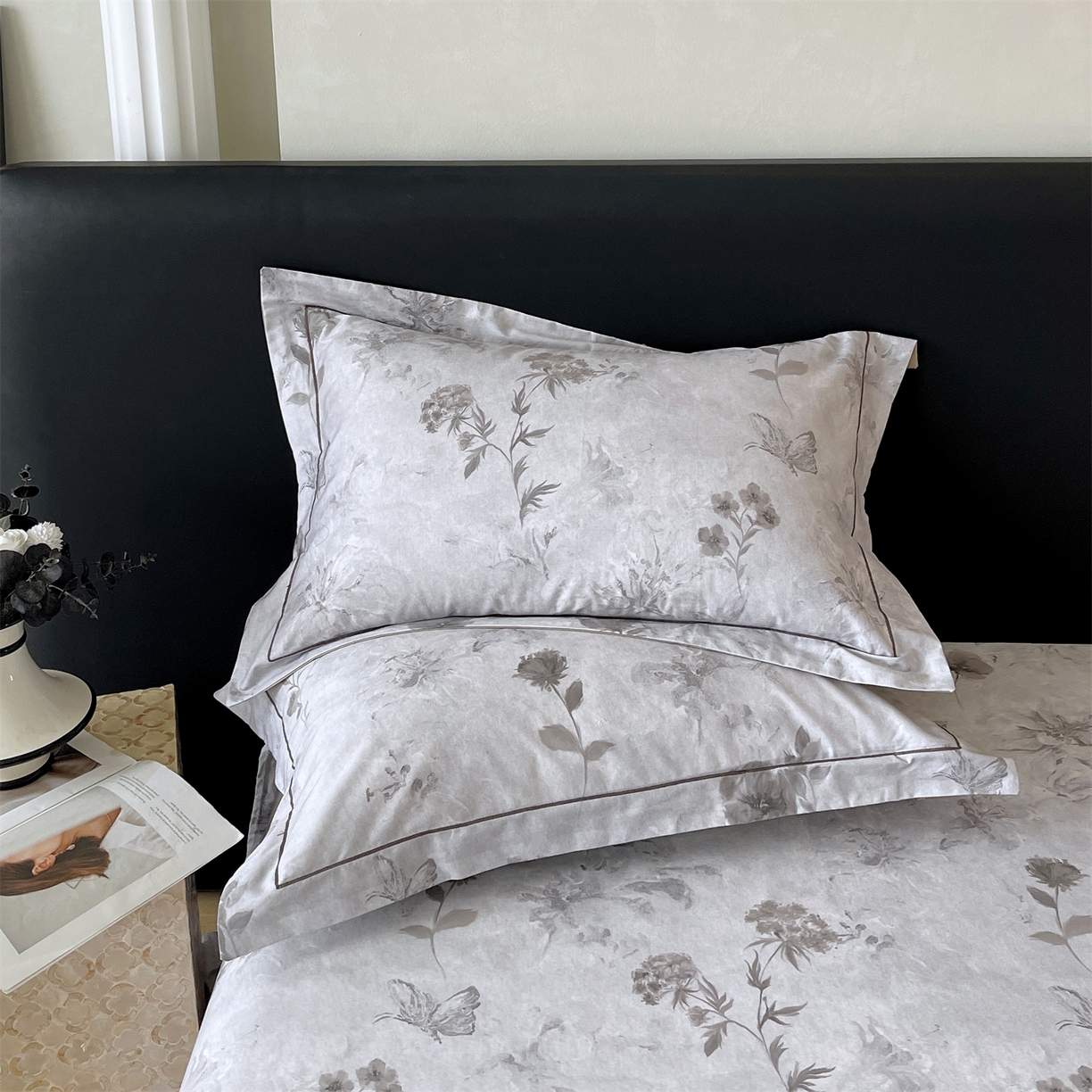 91家纺网 家纺一手货源 找家纺 宝齐莱家纺 2026新款全棉纯棉活性印花单枕套枕套单件 忆江南