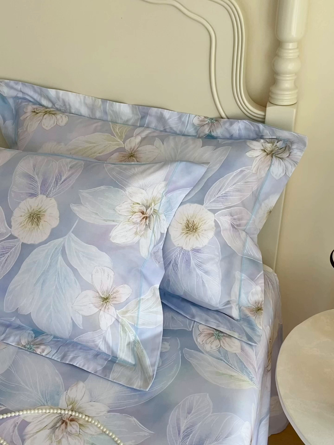 91家纺网 家纺一手货源 找家纺 宝齐莱家纺 2026新款全棉纯棉活性印花单枕套枕套单件 蓝色梦幻