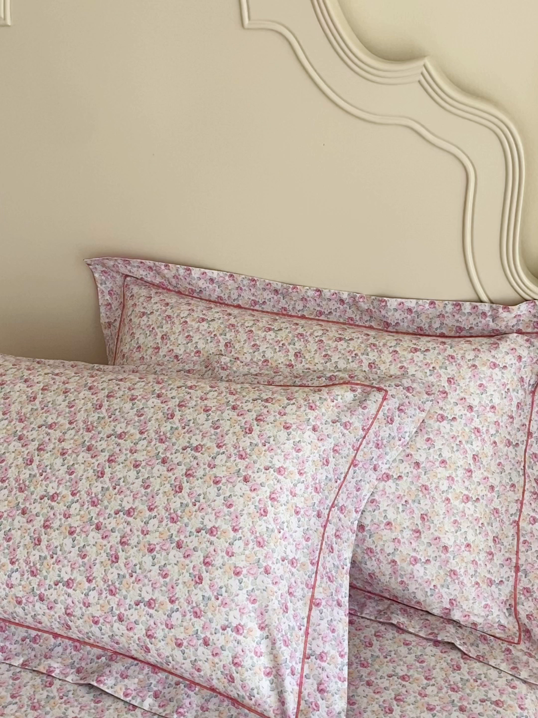 91家纺网 家纺一手货源 找家纺 宝齐莱家纺 2026新款全棉纯棉活性印花单枕套枕套单件 花姿漫