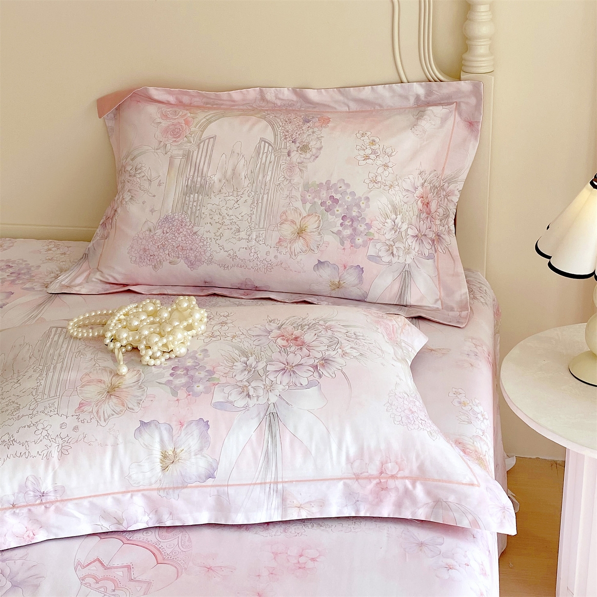 91家纺网 家纺一手货源 找家纺 （总）宝齐莱家纺 2026新款全棉纯棉活性印花单枕套枕套单件