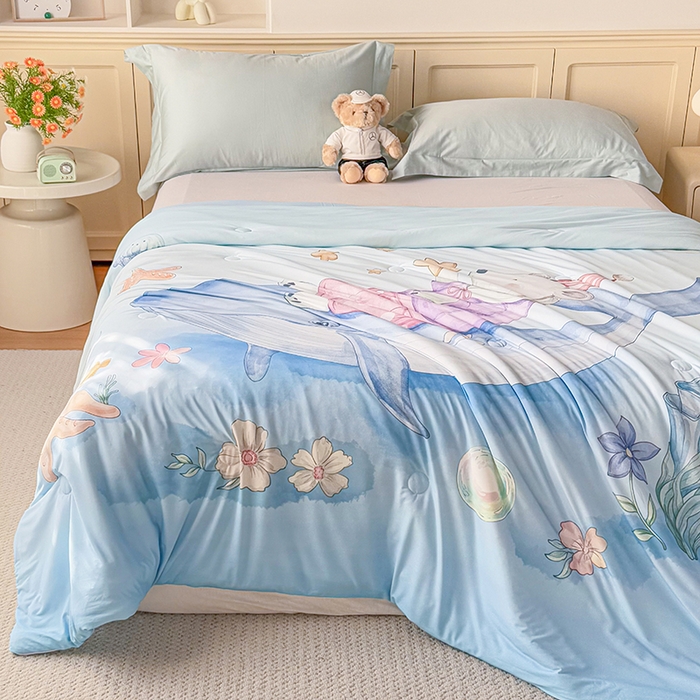 91家纺网 家纺一手货源 找家纺 （总）米乐被业 2026新款大板氨纶凉感夏被被子被芯