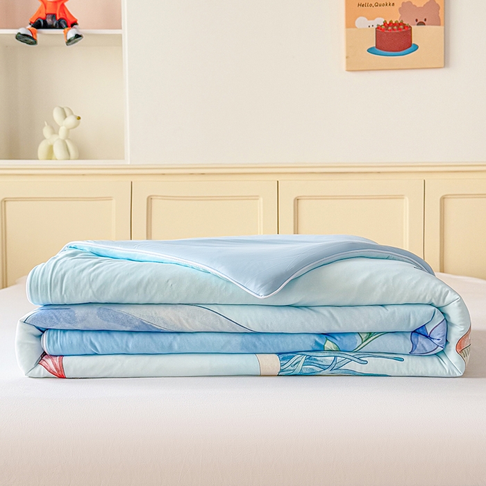 91家纺网 家纺一手货源 找家纺 （总）米乐被业 2026新款大板氨纶凉感夏被被子被芯