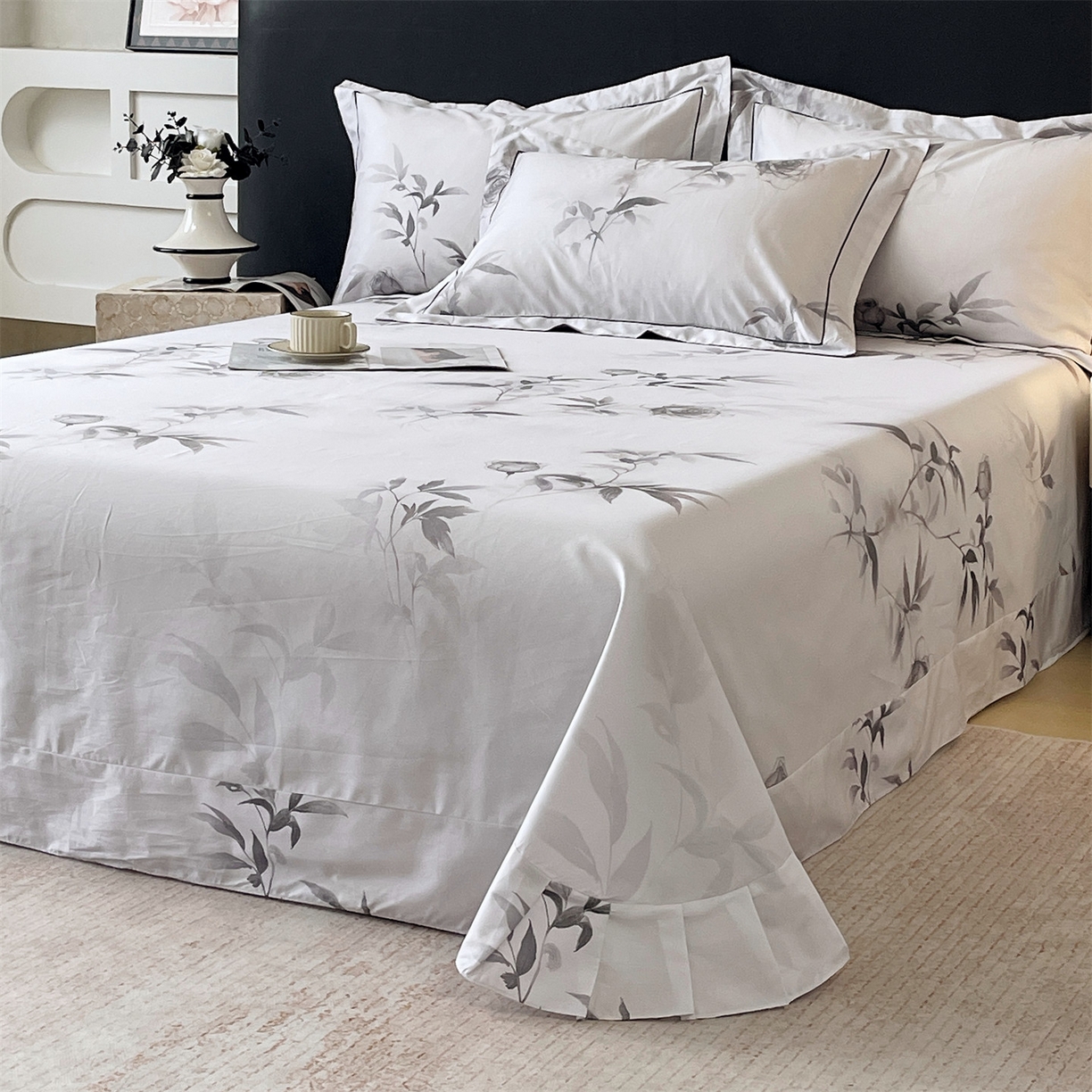 91家纺网 家纺一手货源 找家纺 宝齐莱家纺 2026新款全棉纯棉活性印花单床单床单单件 玫瑰的故事