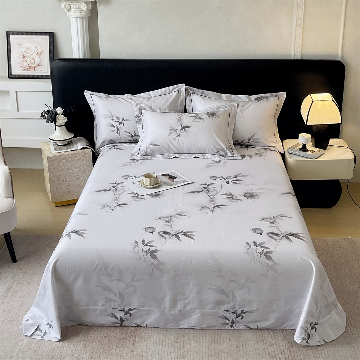 宝齐莱家纺 2026新款全棉纯棉活性印花单床单床单单件 玫瑰的故事