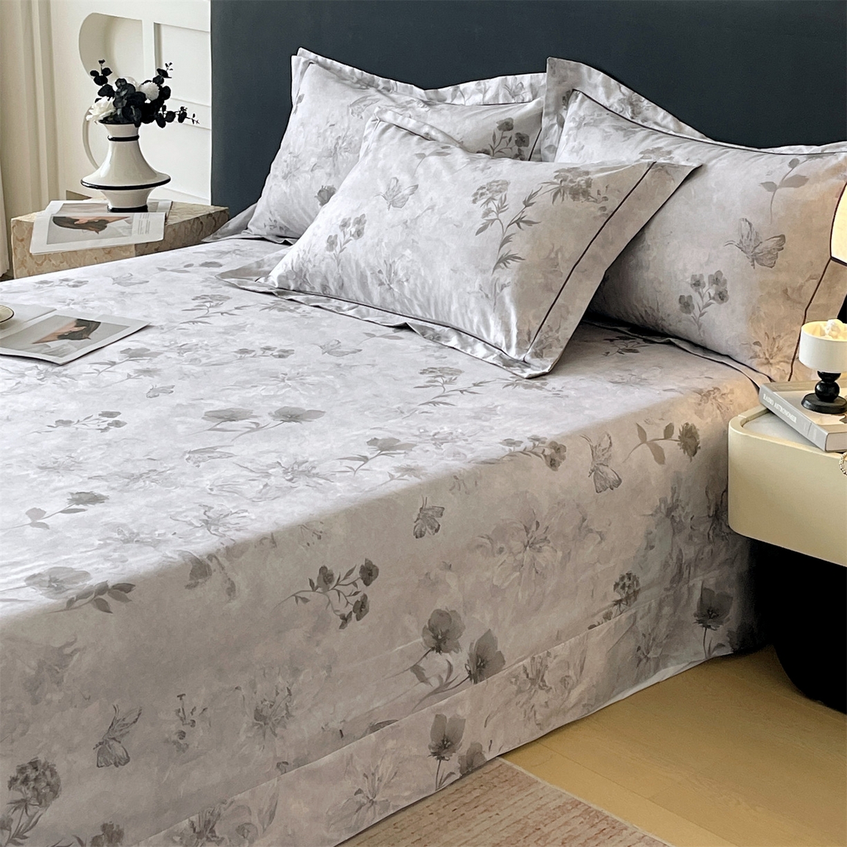 91家纺网 家纺一手货源 找家纺 宝齐莱家纺 2026新款全棉纯棉活性印花单床单床单单件 忆江南