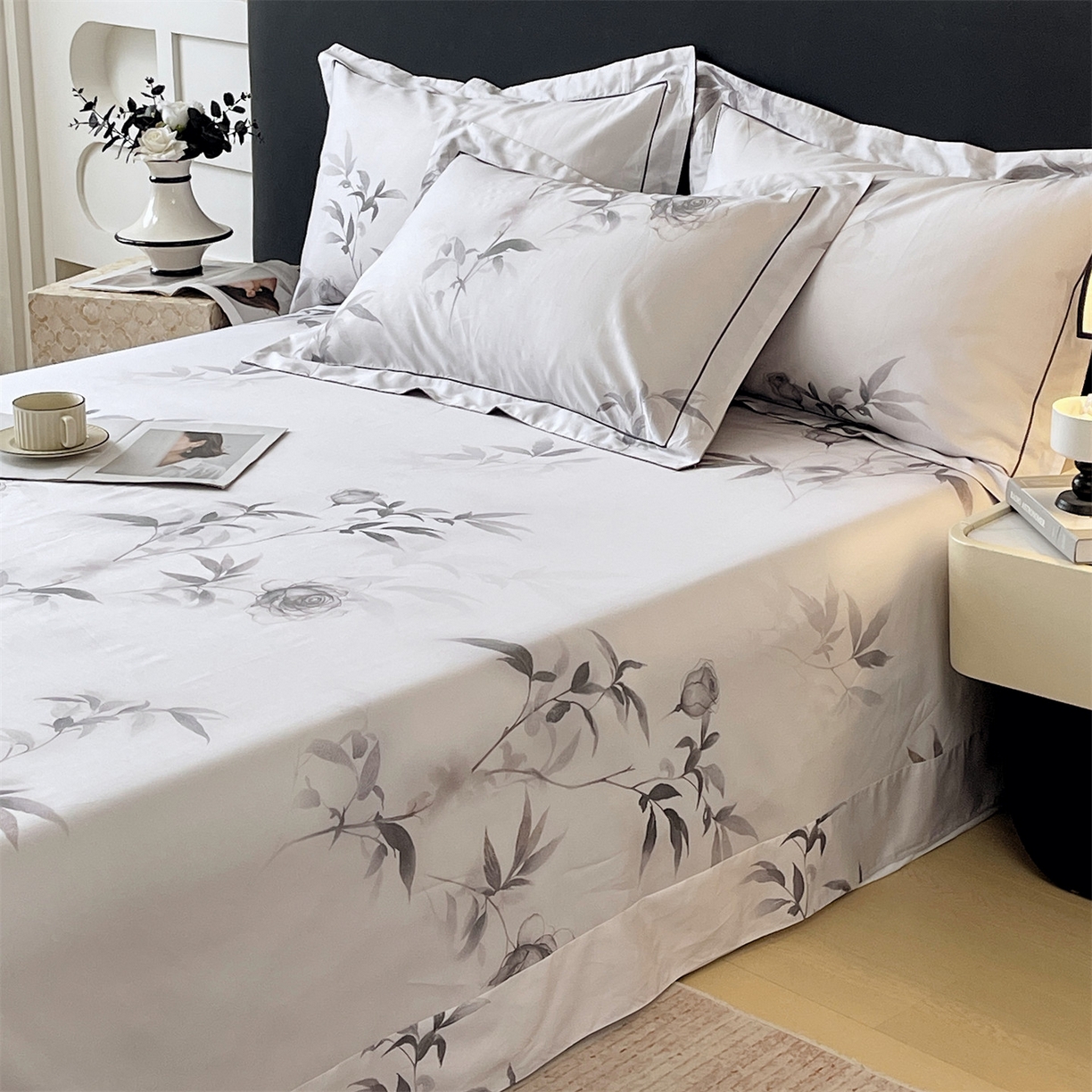 91家纺网 家纺一手货源 找家纺 宝齐莱家纺 2026新款全棉纯棉活性印花单床单床单单件 玫瑰的故事