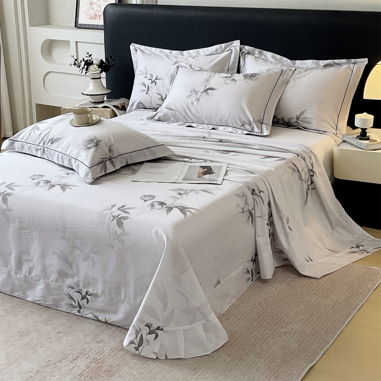 91家纺网 家纺一手货源 找家纺 宝齐莱家纺 2026新款全棉纯棉活性印花单床单床单单件 玫瑰的故事