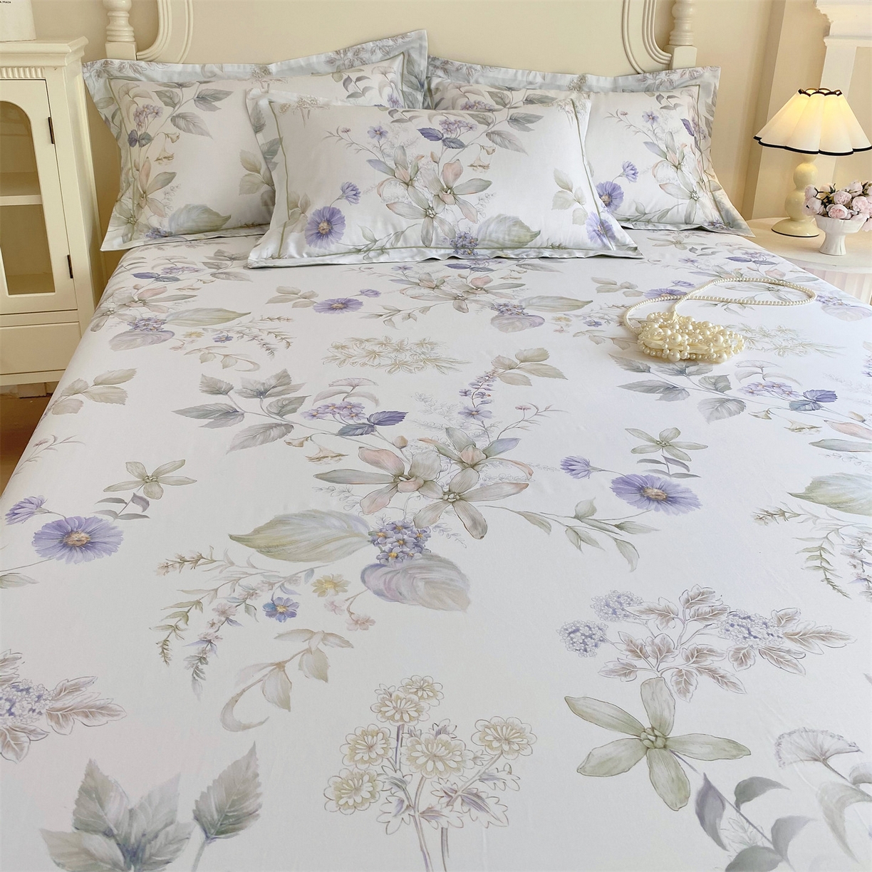 91家纺网 家纺一手货源 找家纺 宝齐莱家纺 2026新款全棉纯棉活性印花单床单床单单件 浪漫花季