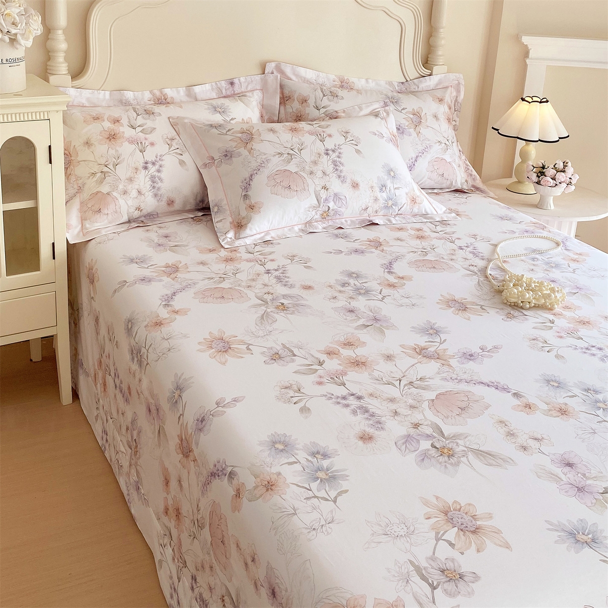 91家纺网 家纺一手货源 找家纺 宝齐莱家纺 2026新款全棉纯棉活性印花单床单床单单件 云裳仙子