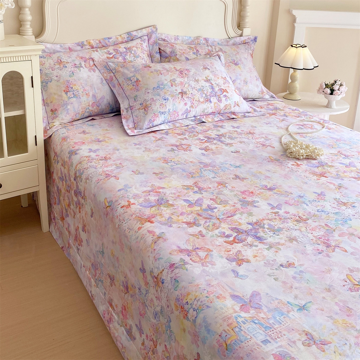 91家纺网 家纺一手货源 找家纺 宝齐莱家纺 2026新款全棉纯棉活性印花单床单床单单件 梦幻城堡