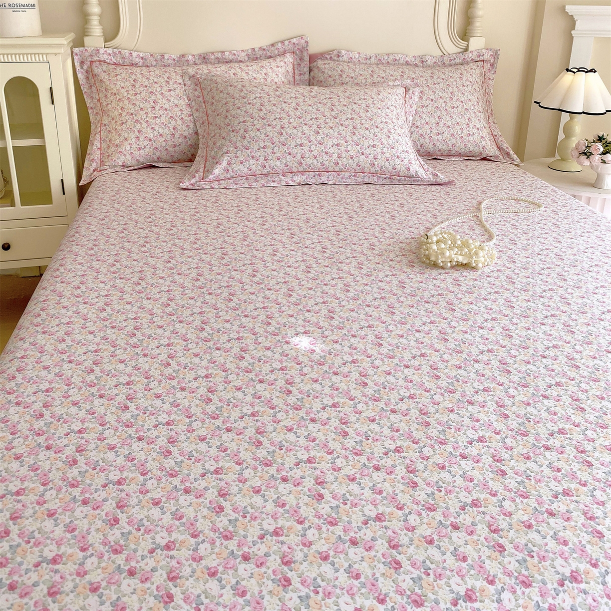 91家纺网 家纺一手货源 找家纺 宝齐莱家纺 2026新款全棉纯棉活性印花单床单床单单件 花姿漫