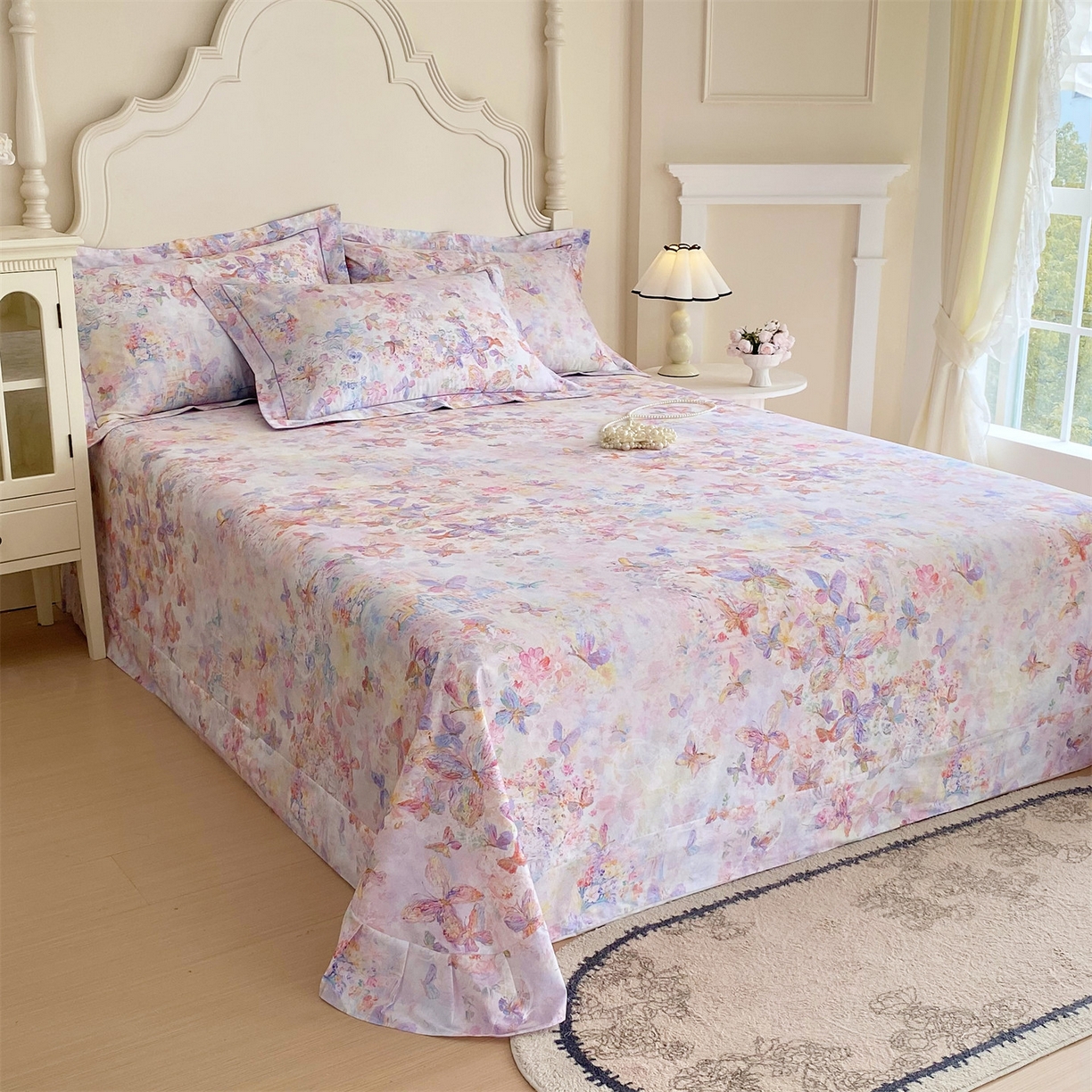 91家纺网 家纺一手货源 找家纺 宝齐莱家纺 2026新款全棉纯棉活性印花单床单床单单件 梦幻城堡