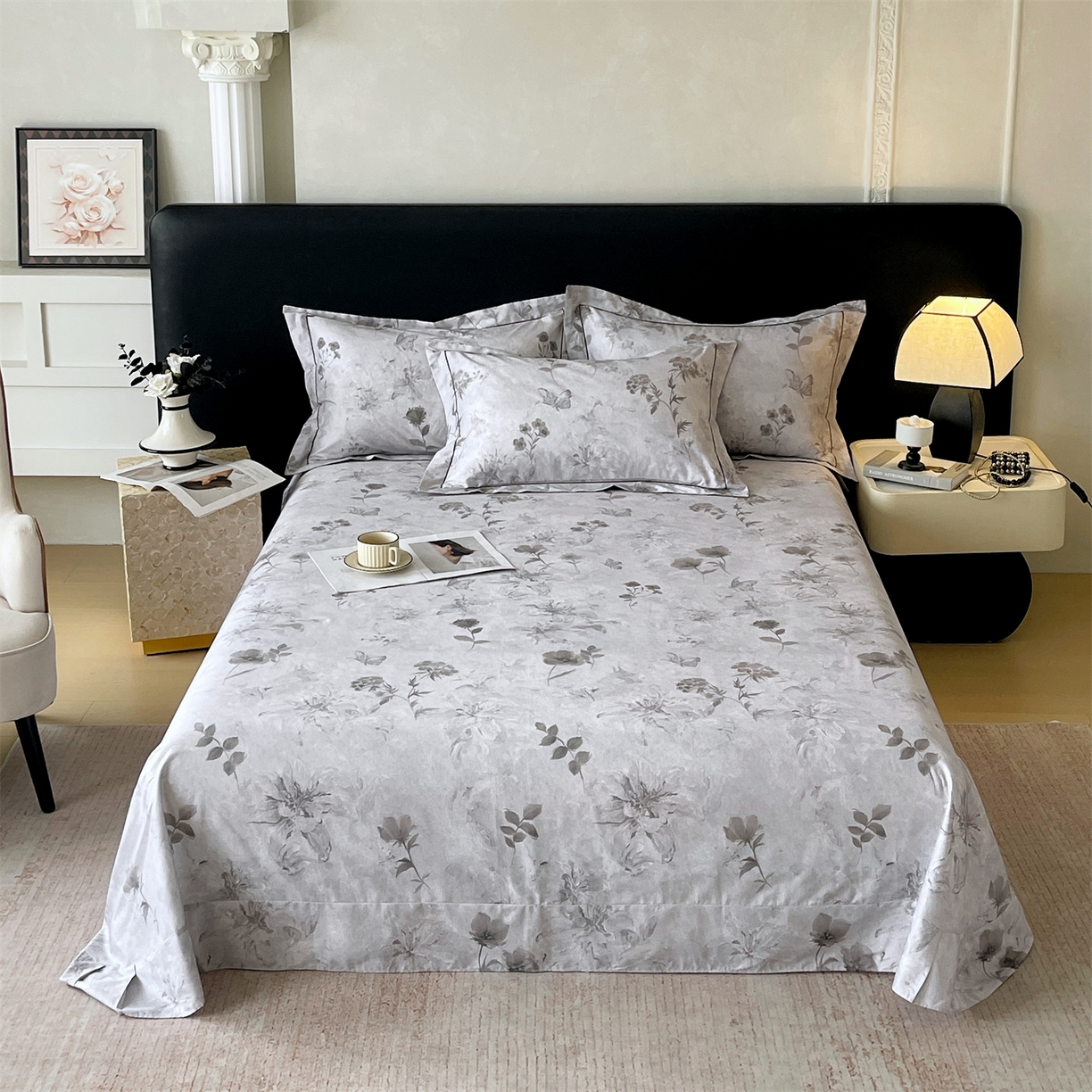 宝齐莱家纺 2026新款全棉纯棉活性印花单床单床单单件 忆江南