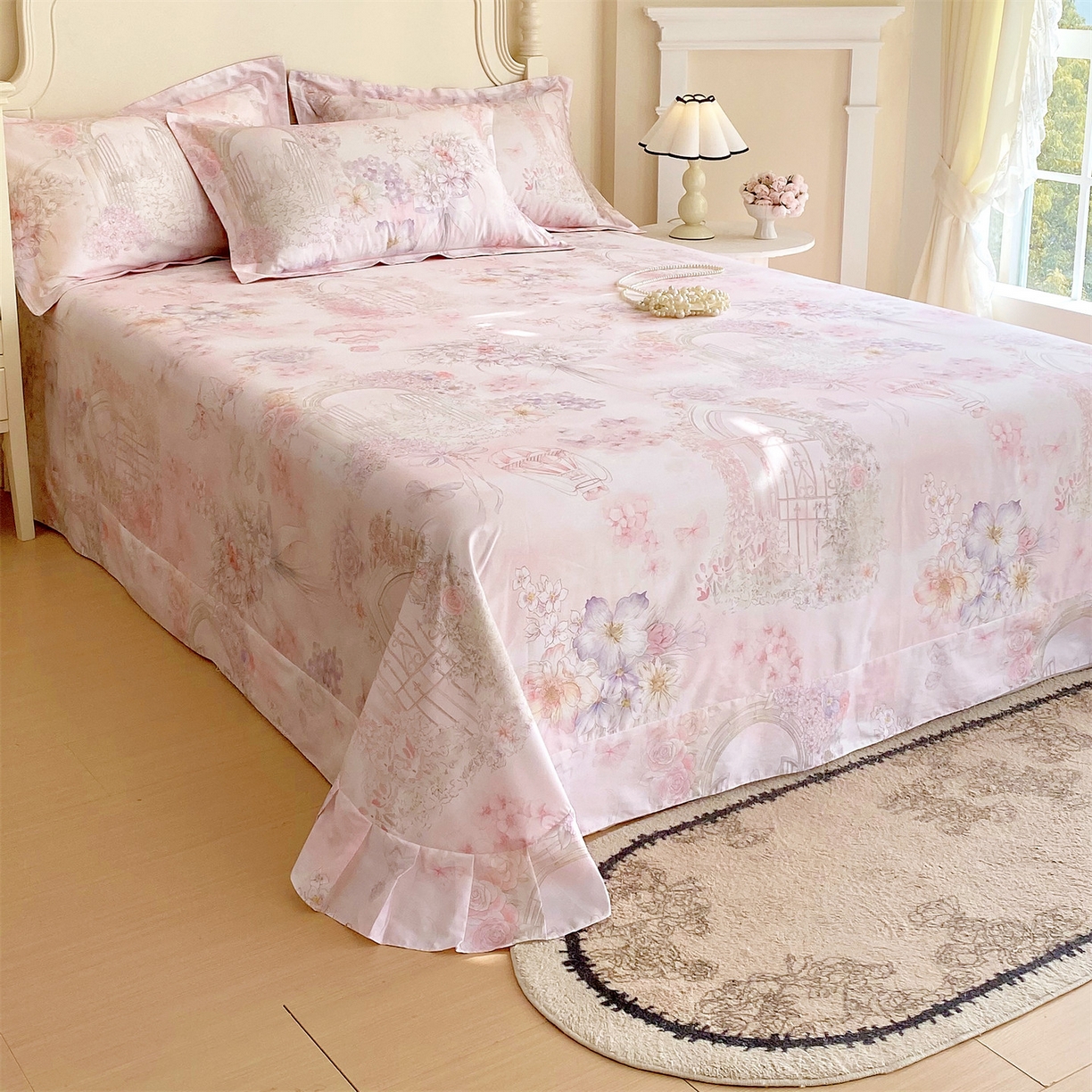 91家纺网 家纺一手货源 找家纺 （总）宝齐莱家纺 2026新款全棉纯棉活性印花单床单床单单件