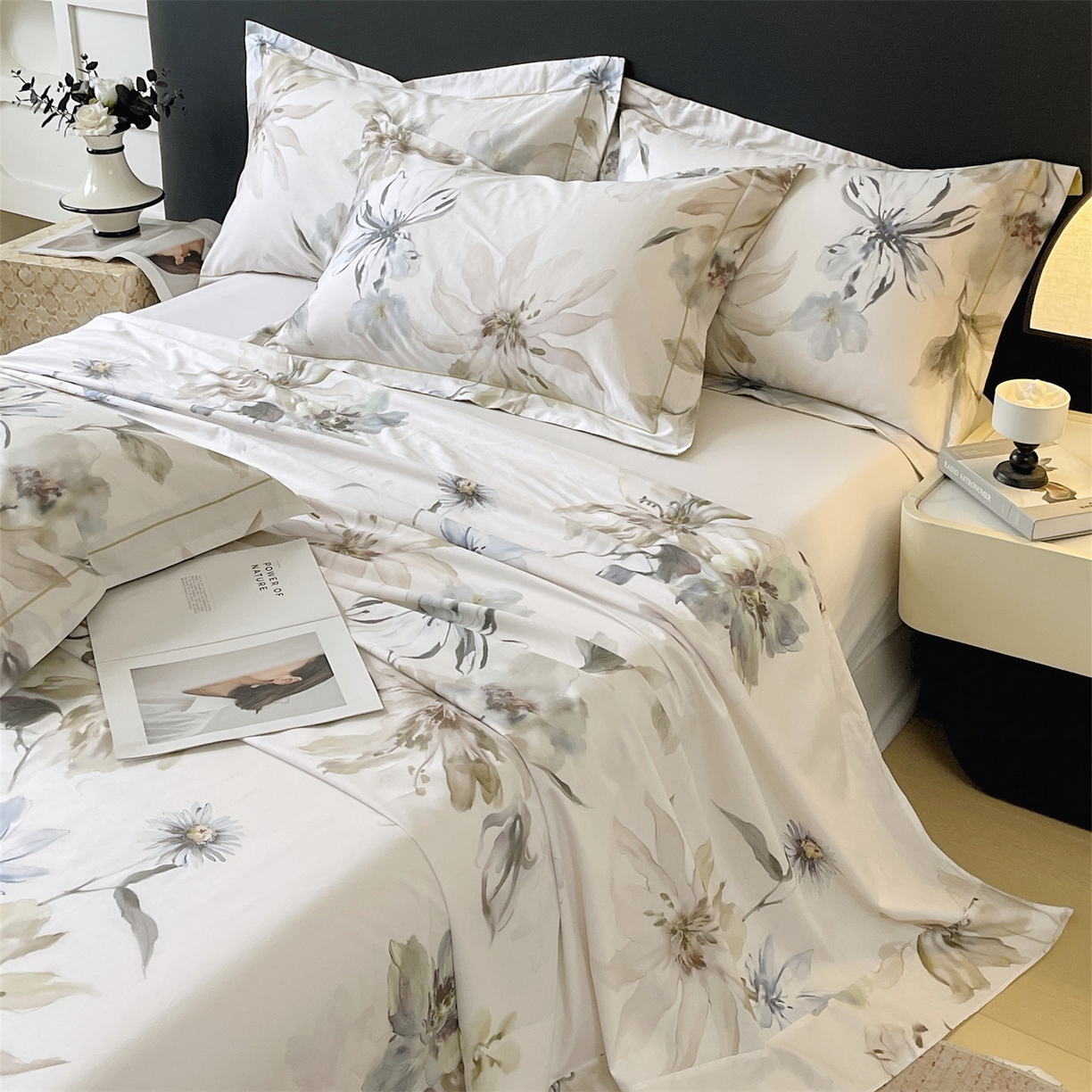 91家纺网 家纺一手货源 找家纺 宝齐莱家纺 2026新款全棉纯棉活性印花单床单床单单件 花知晓