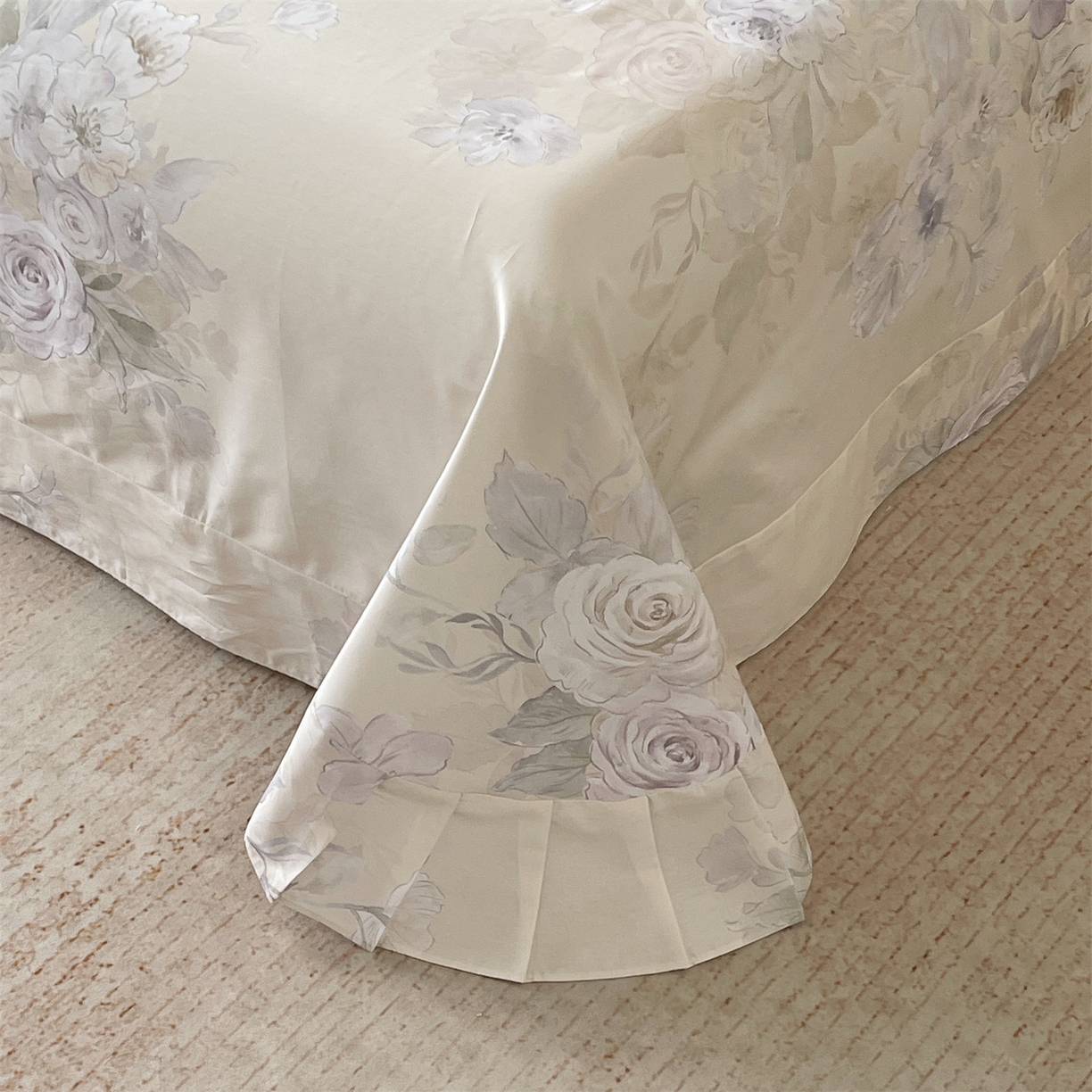 91家纺网 家纺一手货源 找家纺 宝齐莱家纺 2026新款全棉纯棉活性印花单床单床单单件 花开锦绣