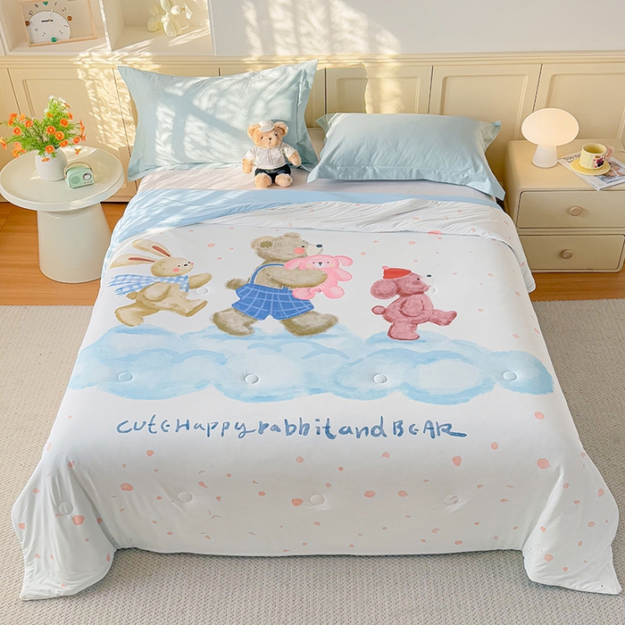 91家纺网 家纺一手货源 找家纺 （总）米乐被业 2026新款大板氨纶凉感夏被被子被芯