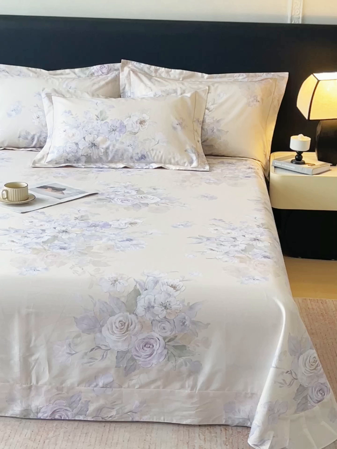 91家纺网 家纺一手货源 找家纺 宝齐莱家纺 2026新款全棉纯棉活性印花单床单床单单件 花开锦绣