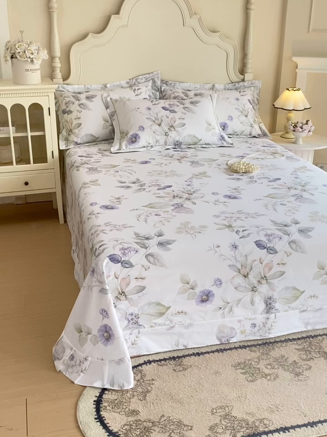 91家纺网 家纺一手货源 找家纺 宝齐莱家纺 2026新款全棉纯棉活性印花单床单床单单件 浪漫花季