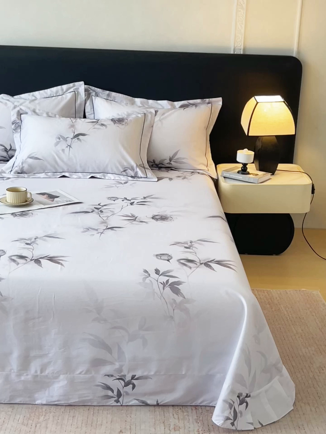 91家纺网 家纺一手货源 找家纺 宝齐莱家纺 2026新款全棉纯棉活性印花单床单床单单件 玫瑰的故事