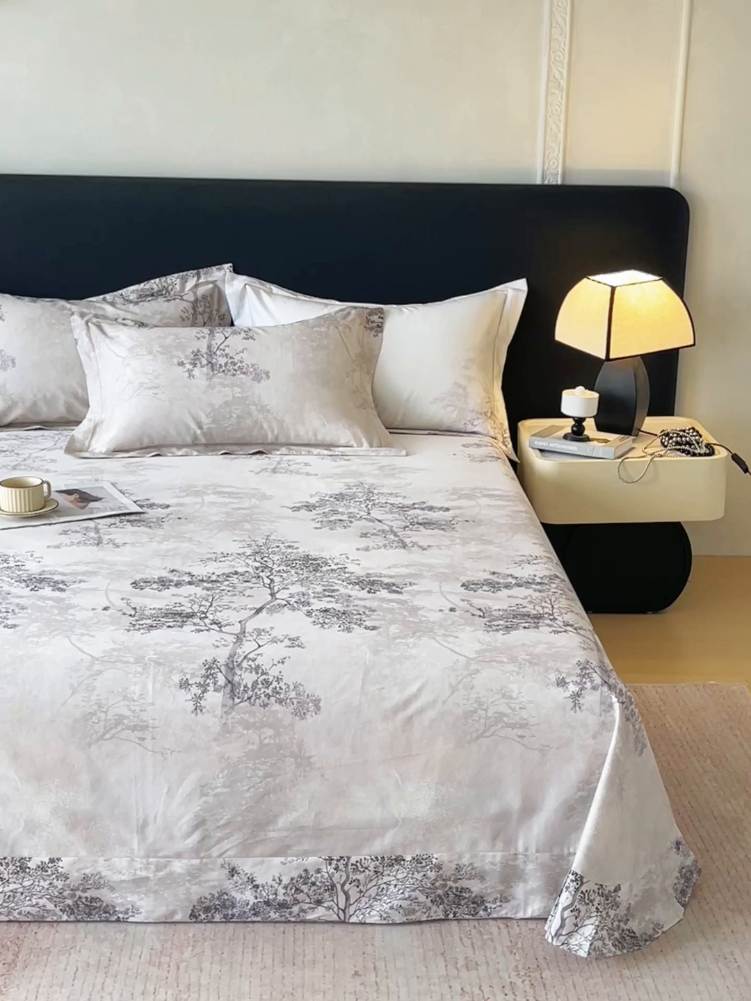 91家纺网 家纺一手货源 找家纺 宝齐莱家纺 2026新款全棉纯棉活性印花单床单床单单件 月光森林