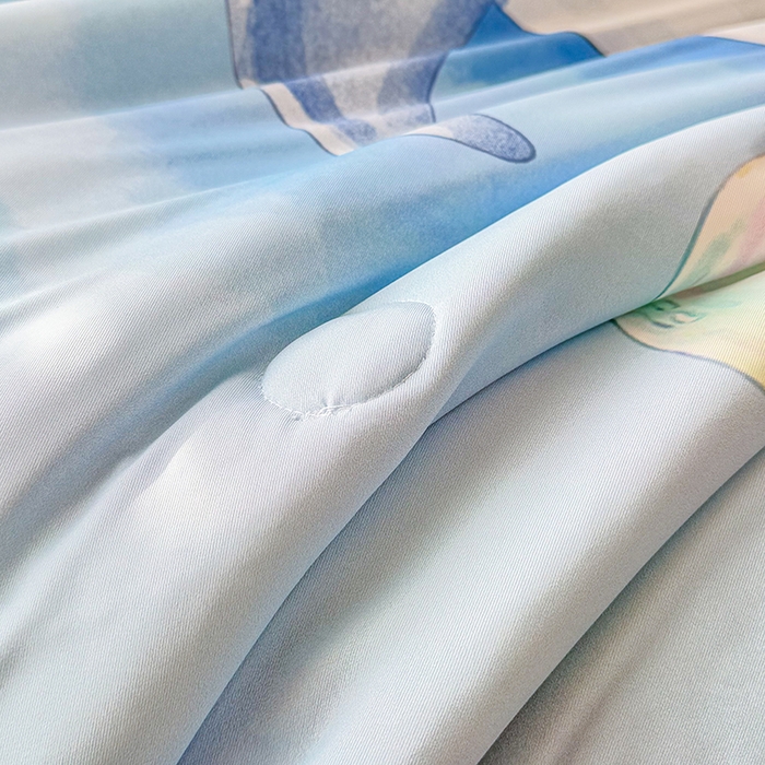 91家纺网 家纺一手货源 找家纺 米乐被业 2026新款大板氨纶凉感夏被被子被芯 海洋世界