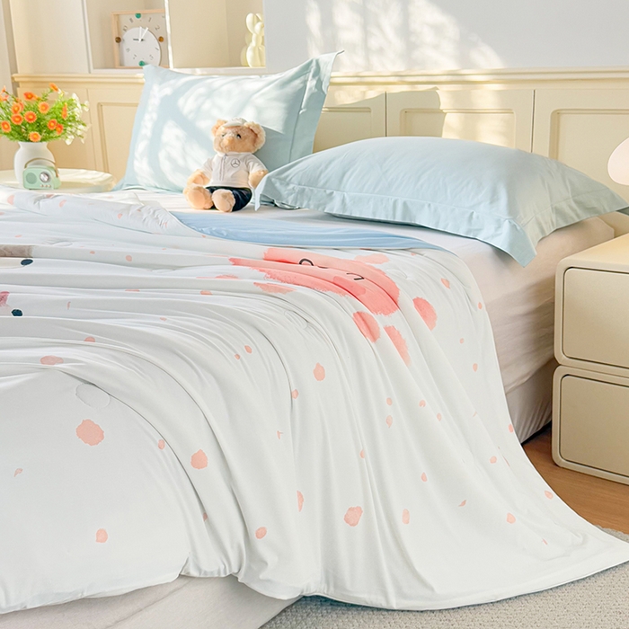 91家纺网 家纺一手货源 找家纺 米乐被业 2026新款大板氨纶凉感夏被被子被芯 好伙伴