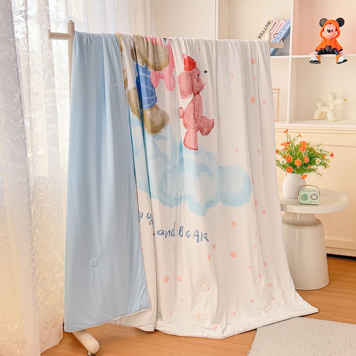 91家纺网 家纺一手货源 找家纺 米乐被业 2026新款大板氨纶凉感夏被被子被芯 好伙伴