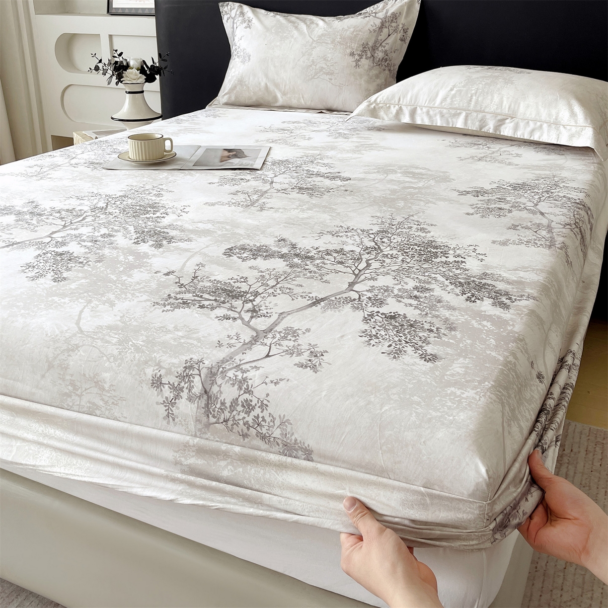 91家纺网 家纺一手货源 找家纺 （总）宝齐莱家纺 2026新款全棉纯棉活性印花单床笠床笠单件