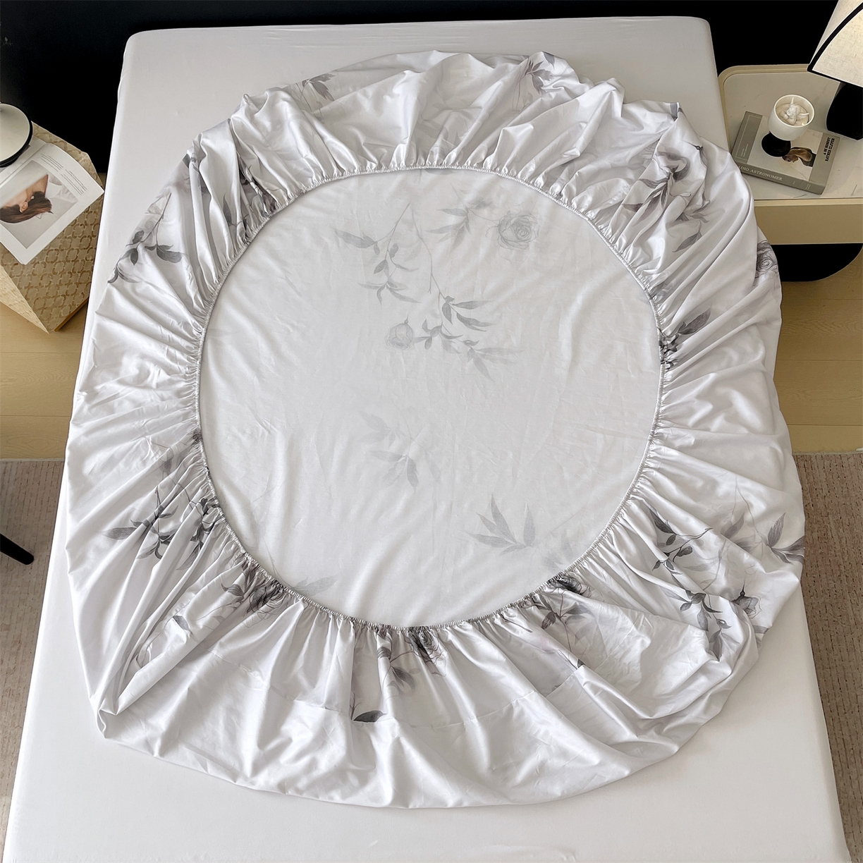 91家纺网 家纺一手货源 找家纺 宝齐莱家纺 2026新款全棉纯棉活性印花单床笠床笠单件 玫瑰的故事