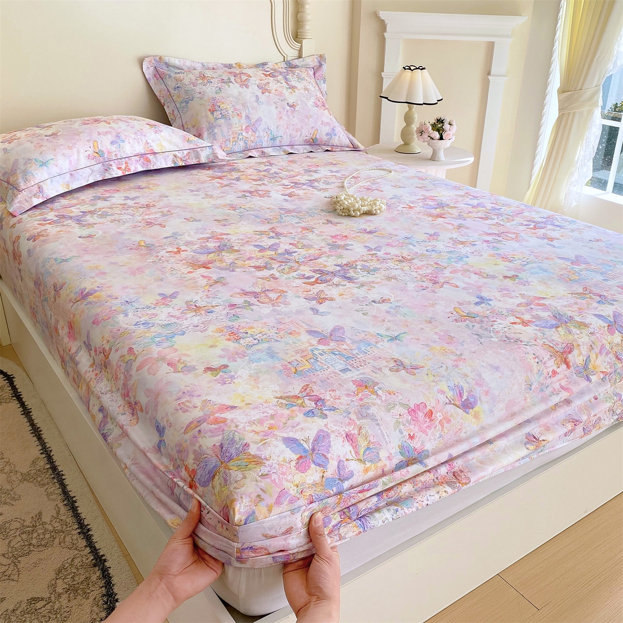 宝齐莱家纺 2026新款全棉纯棉活性印花单床笠床笠单件 梦幻城堡