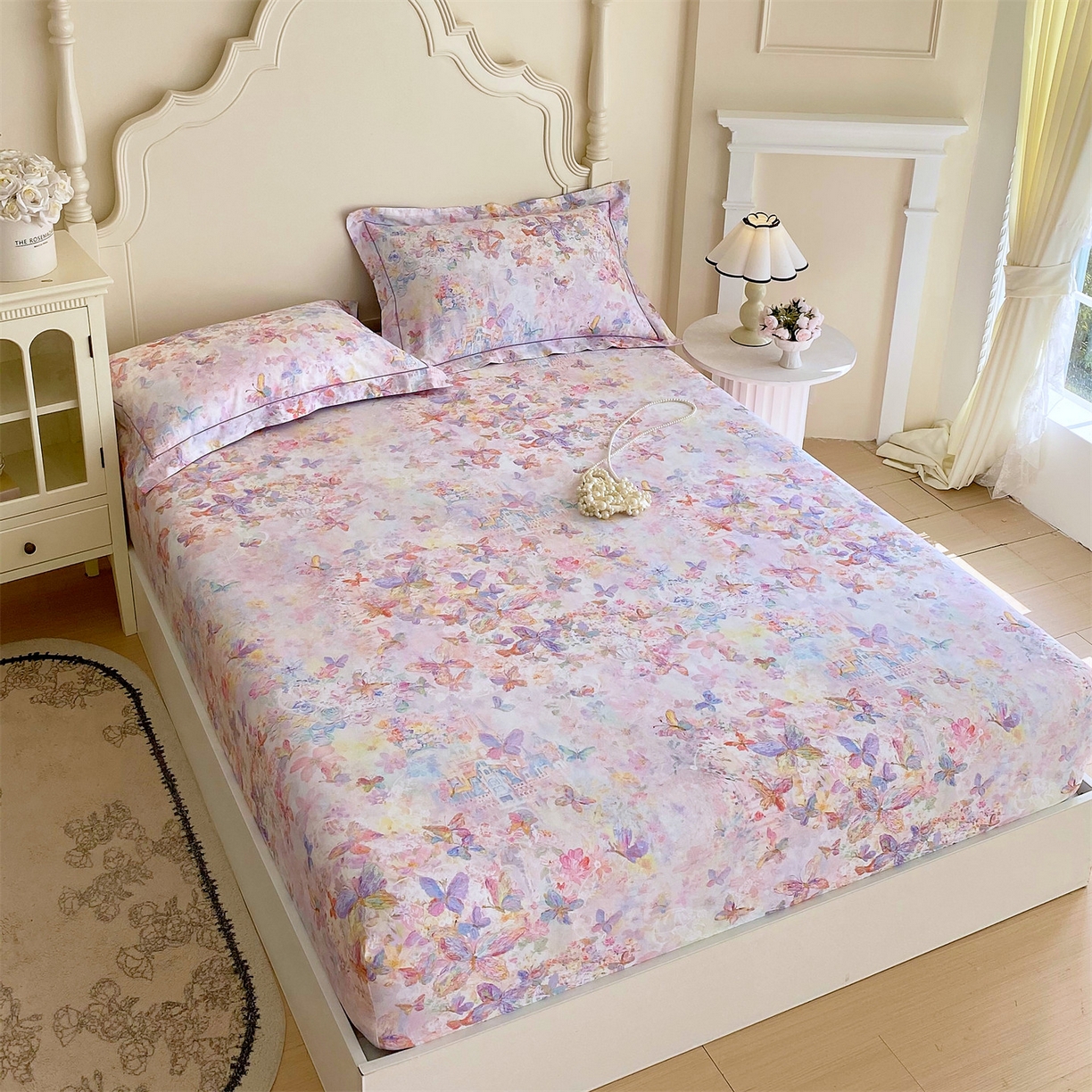 91家纺网 家纺一手货源 找家纺 宝齐莱家纺 2026新款全棉纯棉活性印花单床笠床笠单件 梦幻城堡