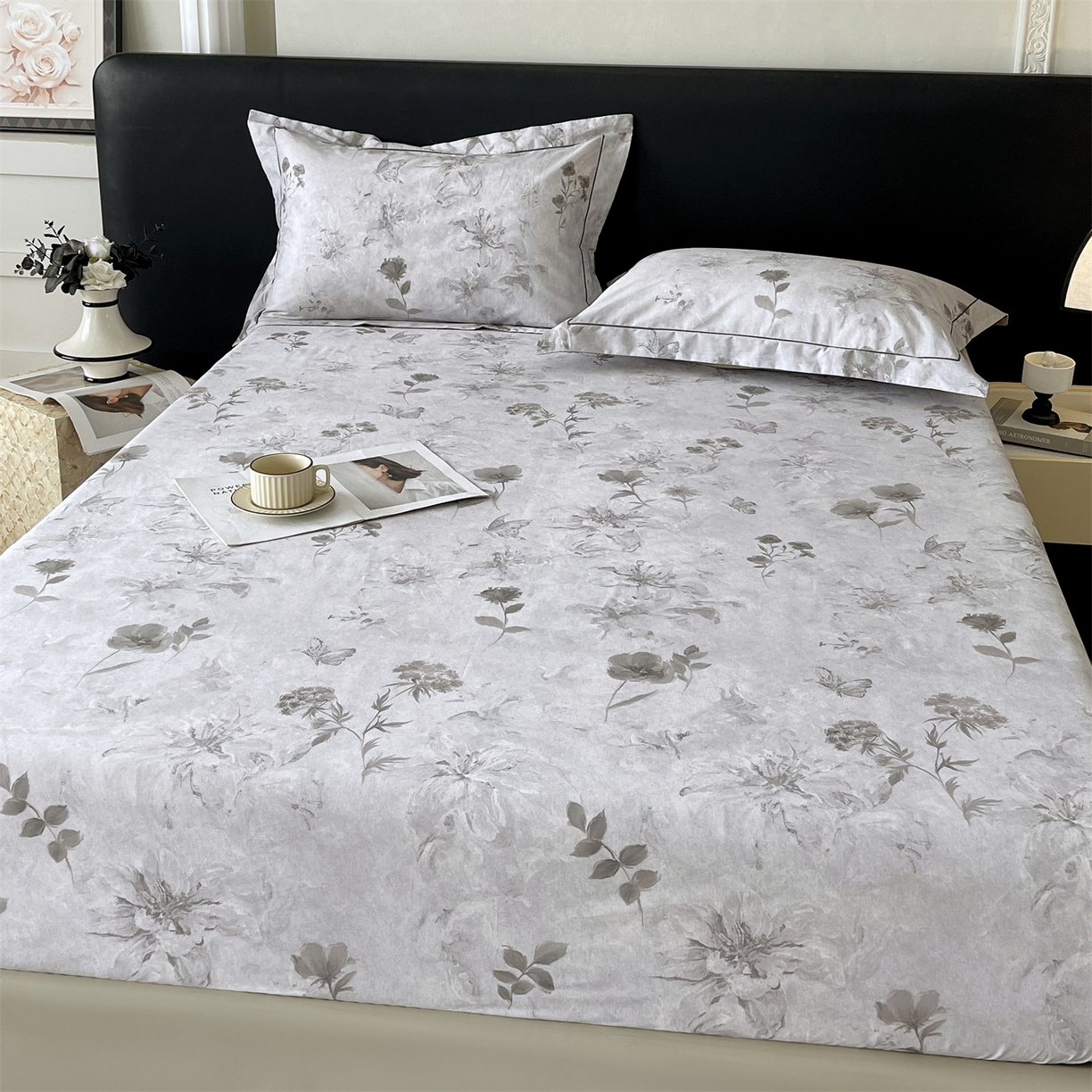 91家纺网 家纺一手货源 找家纺 宝齐莱家纺 2026新款全棉纯棉活性印花单床笠床笠单件 忆江南