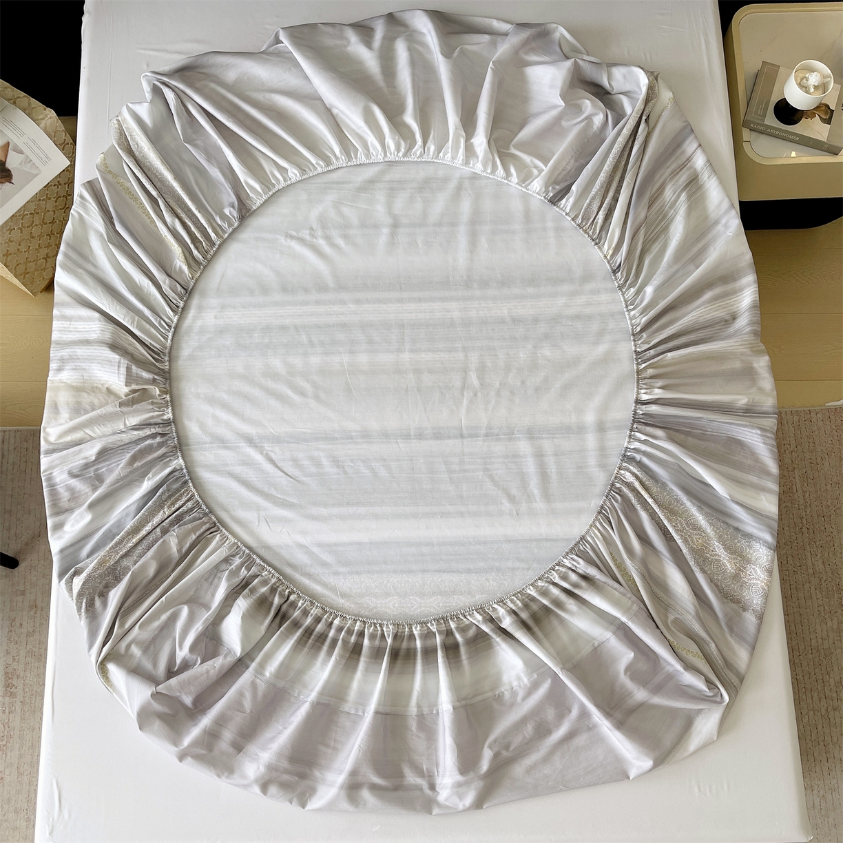 91家纺网 家纺一手货源 找家纺 宝齐莱家纺 2026新款全棉纯棉活性印花单床笠床笠单件 时光记忆