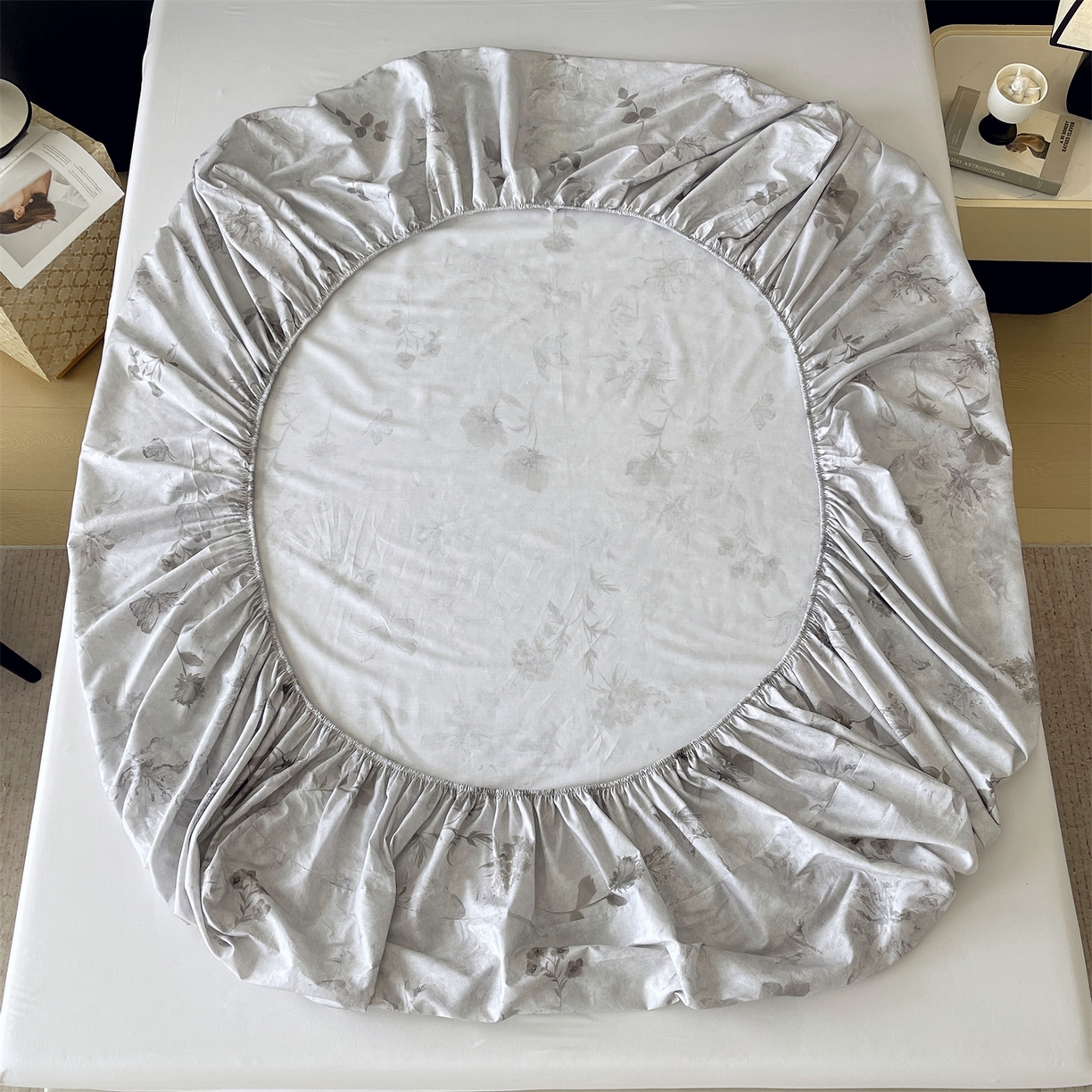 91家纺网 家纺一手货源 找家纺 宝齐莱家纺 2026新款全棉纯棉活性印花单床笠床笠单件 忆江南