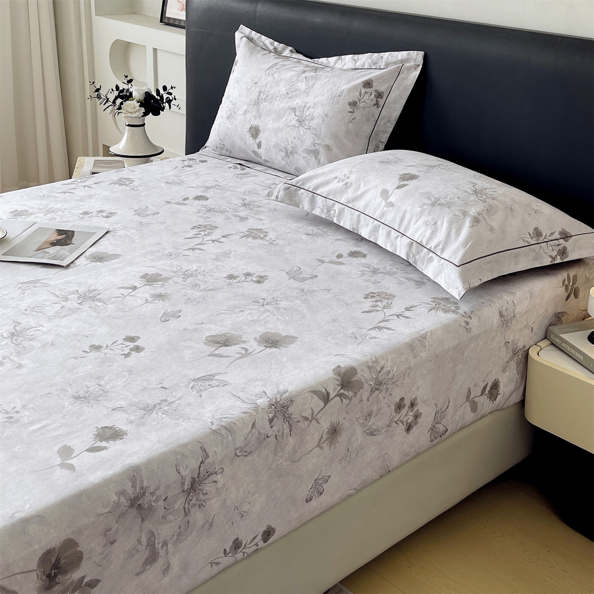 91家纺网 家纺一手货源 找家纺 宝齐莱家纺 2026新款全棉纯棉活性印花单床笠床笠单件 忆江南