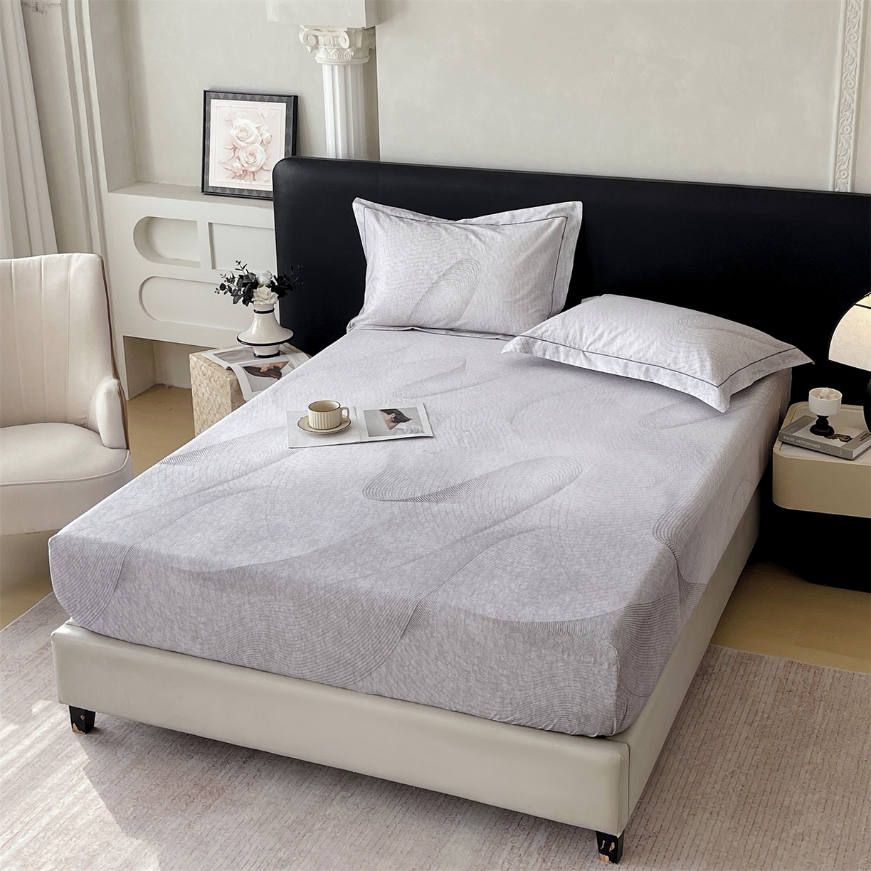 91家纺网 家纺一手货源 找家纺 宝齐莱家纺 2026新款全棉纯棉活性印花单床笠床笠单件 梦想家