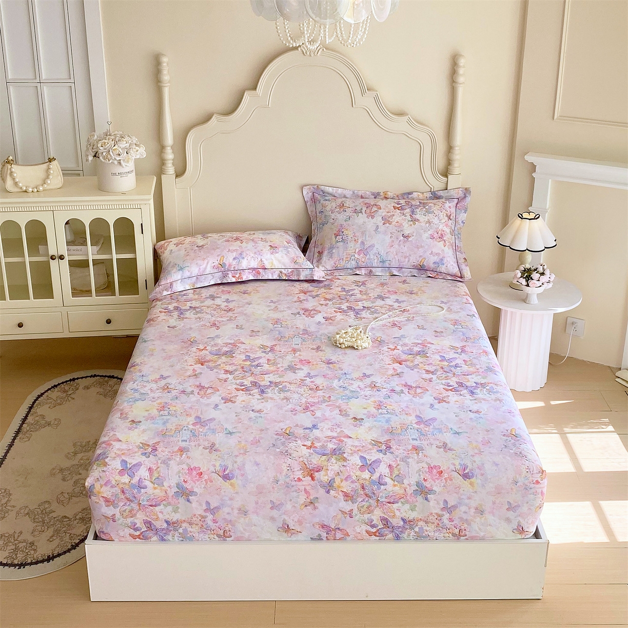 91家纺网 家纺一手货源 找家纺 宝齐莱家纺 2026新款全棉纯棉活性印花单床笠床笠单件 梦幻城堡