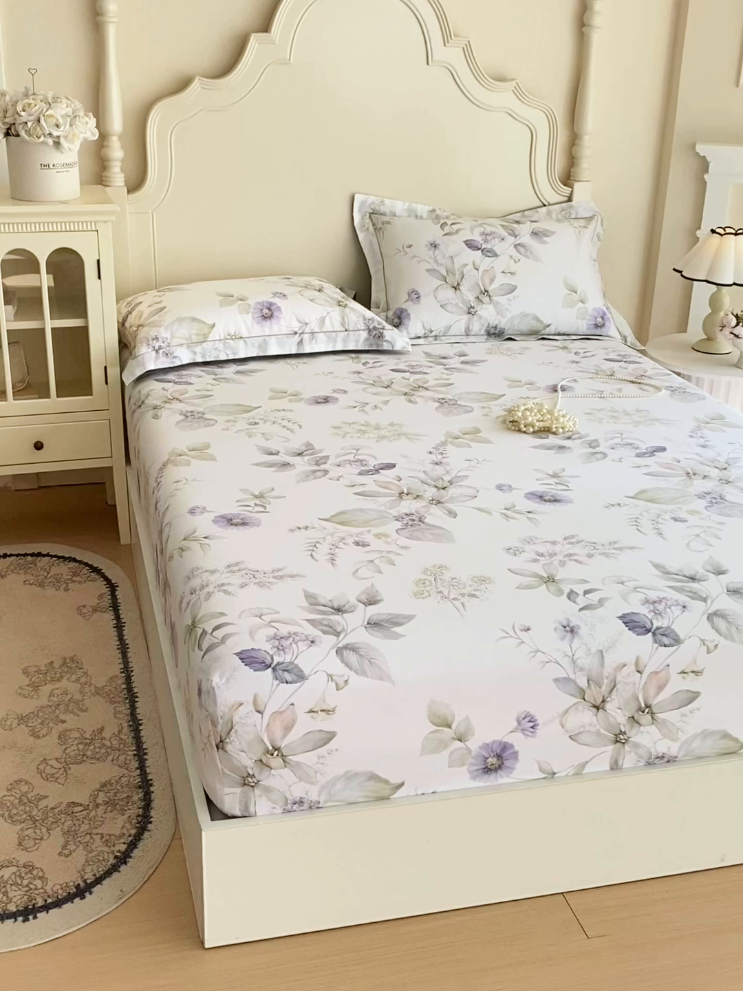 91家纺网 家纺一手货源 找家纺 宝齐莱家纺 2026新款全棉纯棉活性印花单床笠床笠单件 浪漫花季